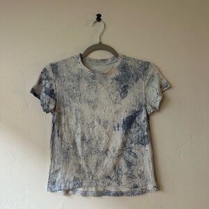 lululemon athletica Blue Tie-Dye Short Sleeve Tee